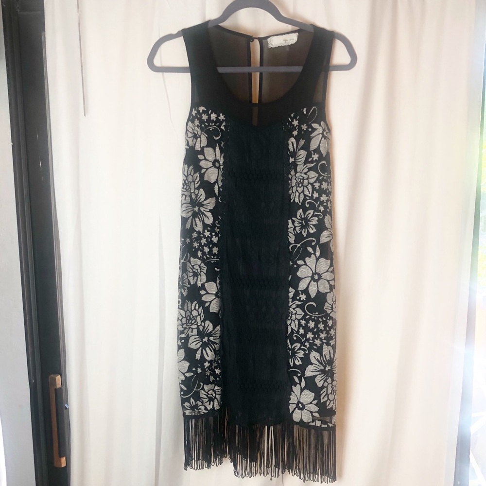 A’reve lace and fringe dress size S